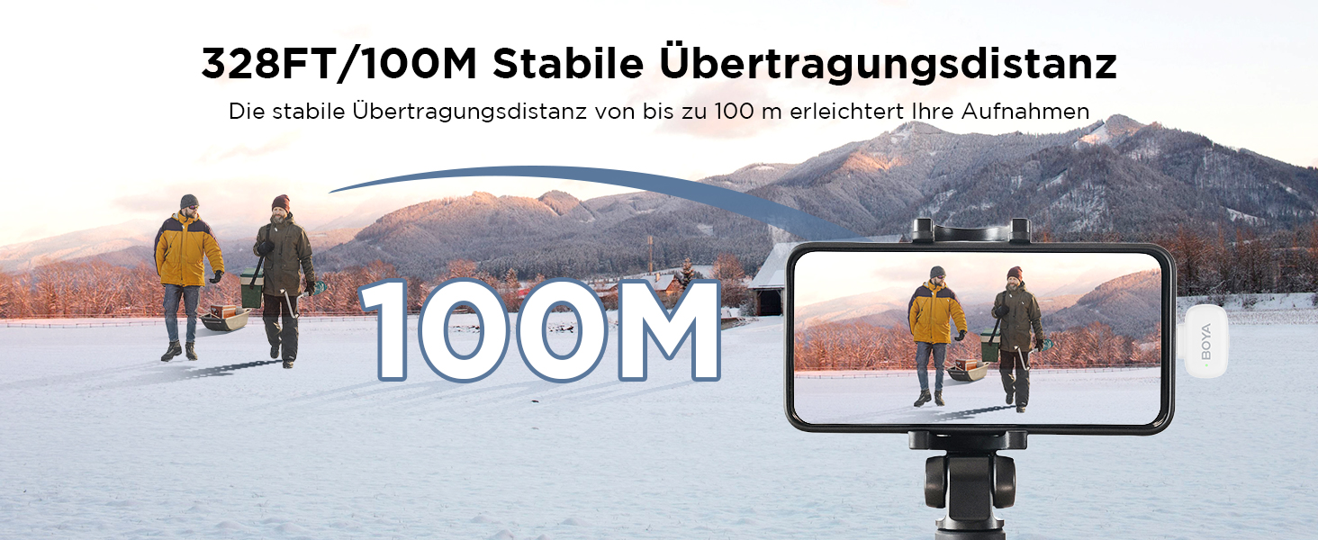 BOYA Mini 2: Бездротовий петличний мікрофон для iPhone 15/16/17 та Android (USB-C), 48kHz/24Bit, для Vlogging та TikTok, білий
