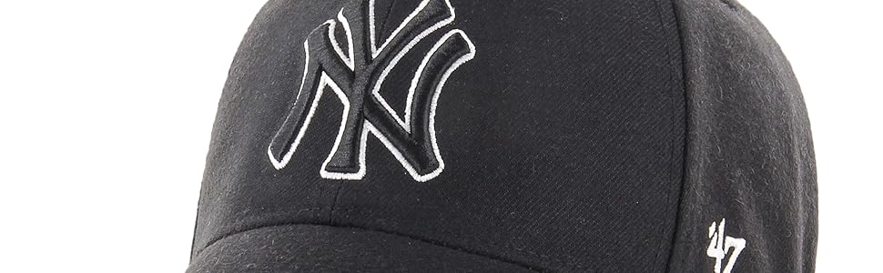 Кепка бейсбольна New York Yankees MLB, регульована, чорно-біла