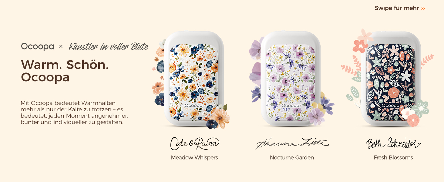 Електричні грілки для рук OCOOPA AI з магнітом, 5000mAh, 2 шт., ультратонкі, для жінок, подарунок, зима