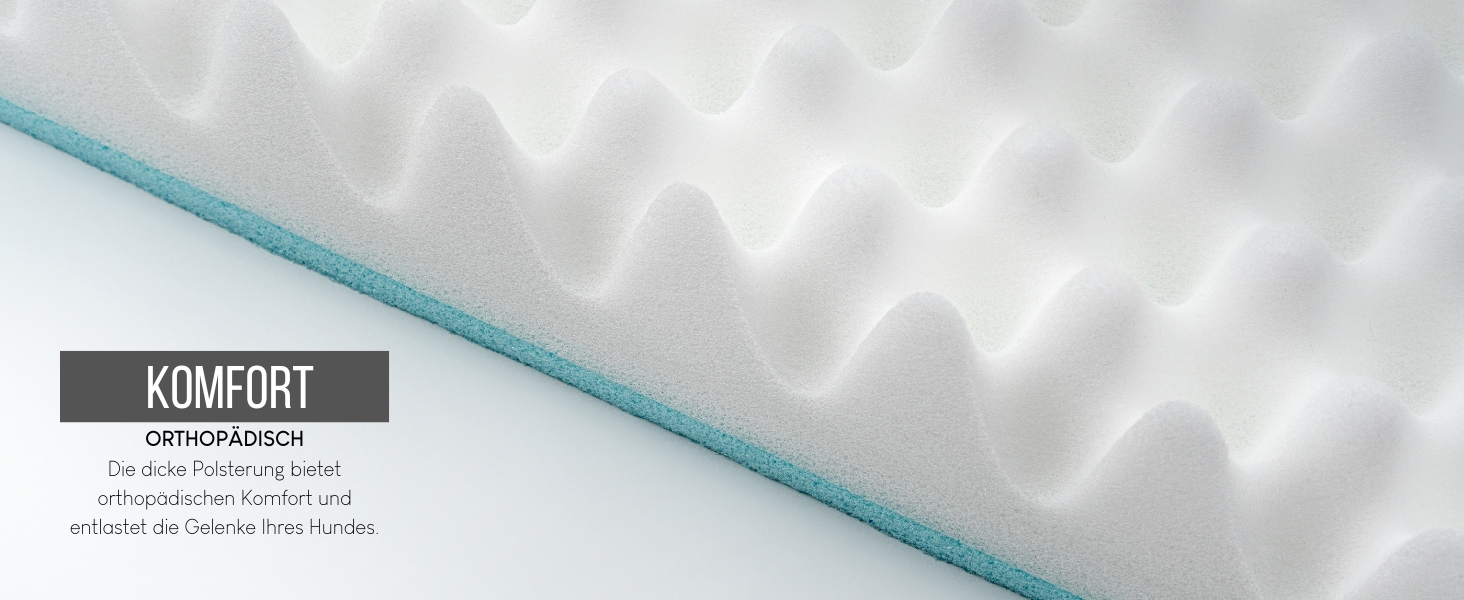 Ортопедичне ліжко для собак Lionto з піднятим бортиком, 97x71x17 см, м'який фланелевий килимок, знімний та пральний чохол, неслизьке, для собак та котів, сірий