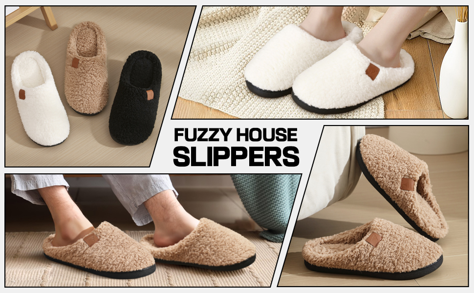 Зимові домашні тапочки для жінок та чоловіків, теплі, з тедді та плюшевим покриттям, комфортні, з м'якою підкладкою, з пам'яті ефекту, антиковзаючі, білі, 38/39 EU