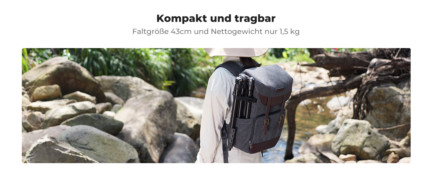 Штатив K&F Concept S255A3+BH-36, 190 см, для камери/DSLR/Camcorder, з тримачем для смартфона/планшета, чорний