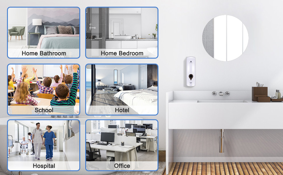 Настінний дозатор для мила без свердління, 300 мл. Підходить для мила, шампуню, дезінфікуючого засобу, миючого засобу. Чорний/Білий/Золотий (Білий)