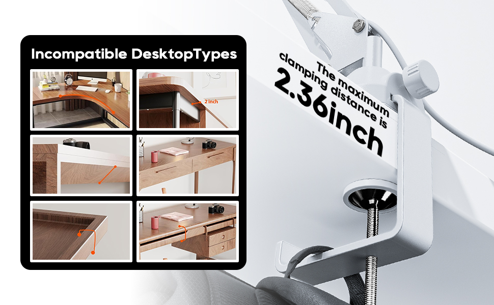 Кріплення для мікрофона на настільному кріпленні, 40 см, професійний мікрофонний тримач, сумісний з HyperX QuadCast, Blue Yeti, 360° обертання, адаптер 3/8' - 5/8'