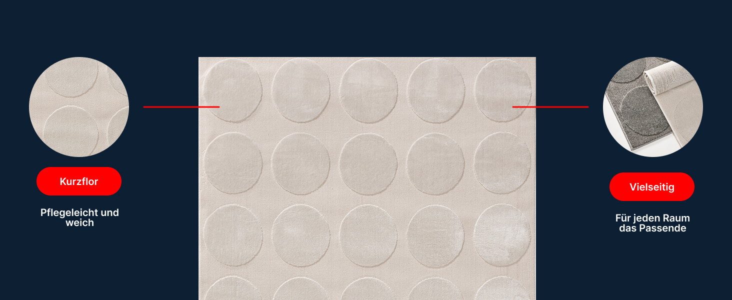 Килимок для вітальні Interiyou Cannes 120x170 см кремовий - для спальні, дитячої, їдальні. Коротке ворсування, скандинавський бохо-стиль, геометричний малюнок, високий/низький ворс