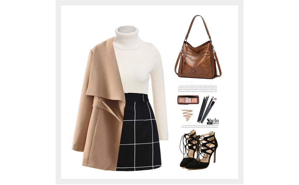 Сумка жіноча шкіряна (PU шкіра) через плече шопер Top-Griff елегантна коричнева Damen