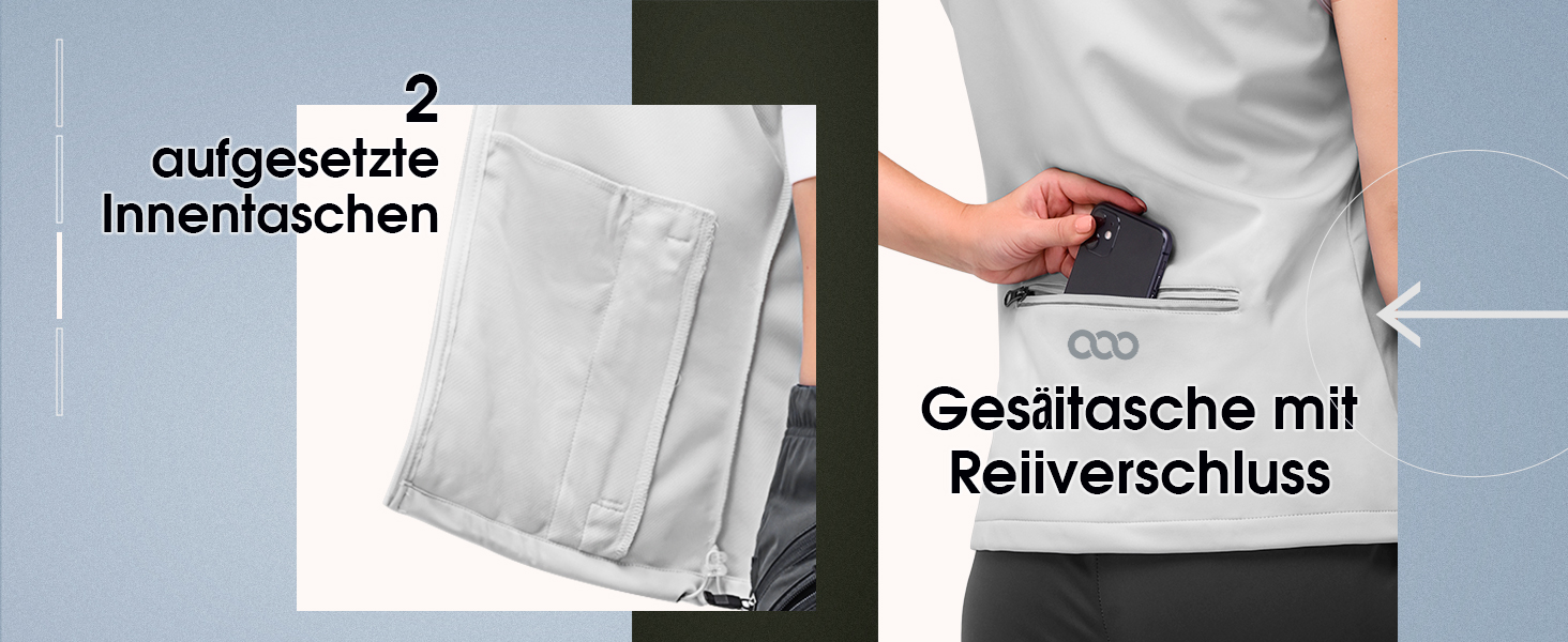 Жіноча легка бігова жилетка Softshell, Outdoor, вітро- та водонепроникна, дихаюча, для бігу, гольфу, хайкінгу, блакитна, розмір L