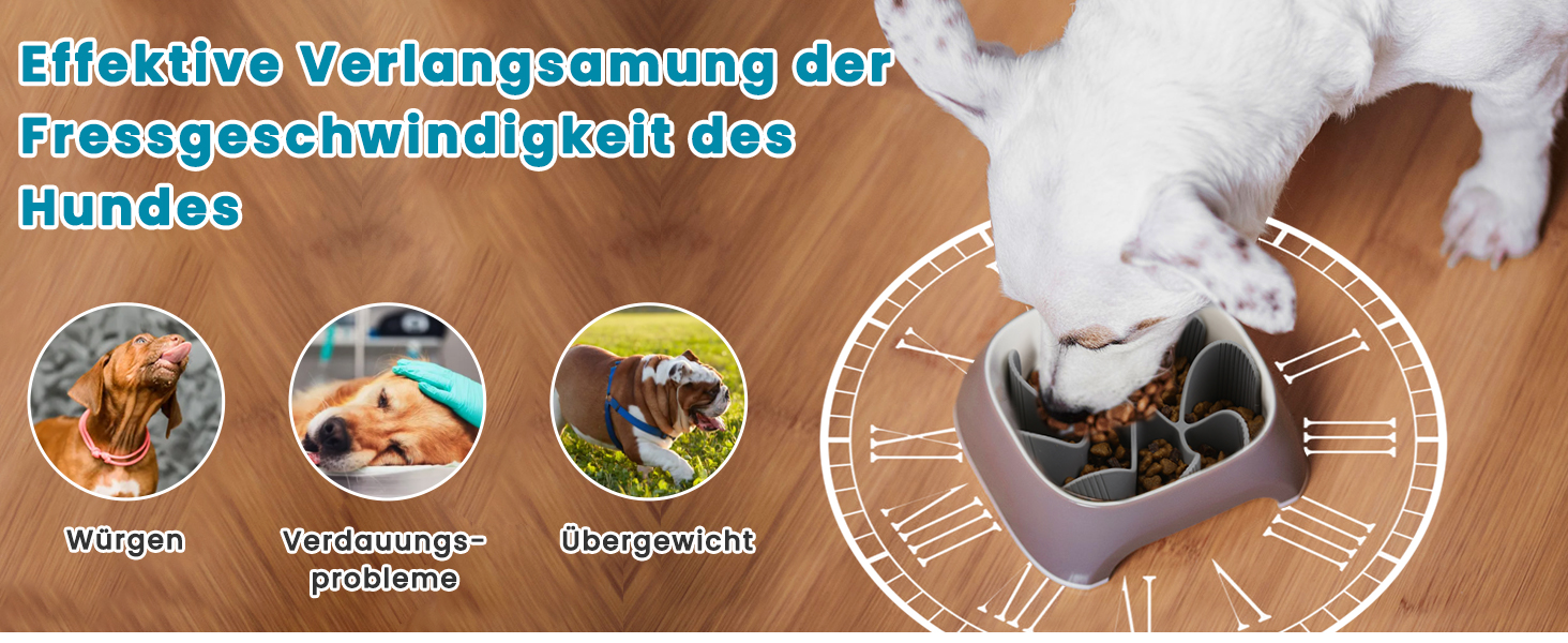 PETTOM 2 шт. миски для собак з нержавіючої сталі з антизалипанням, 2-в-1 миски для собак, годівниця для собак 1560 мл з неслизьким силіконовим дном, миска від заковтування для великих та середніх собак Ø21 см - 2 миски та 1 вставка