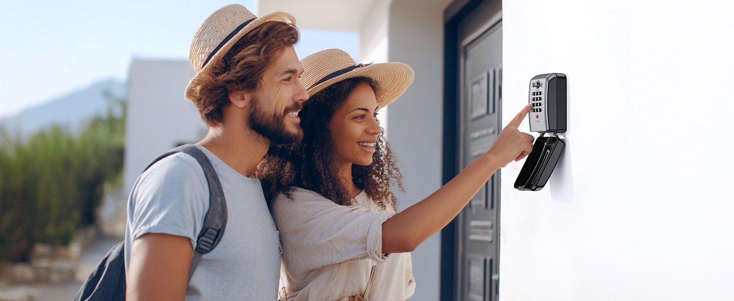 Шлюзовий сейф Mohard з кодовим замком для кріплення на стіні, 12-позиційний, велика місткість, вологостійкий, для дому, офісу, гаража