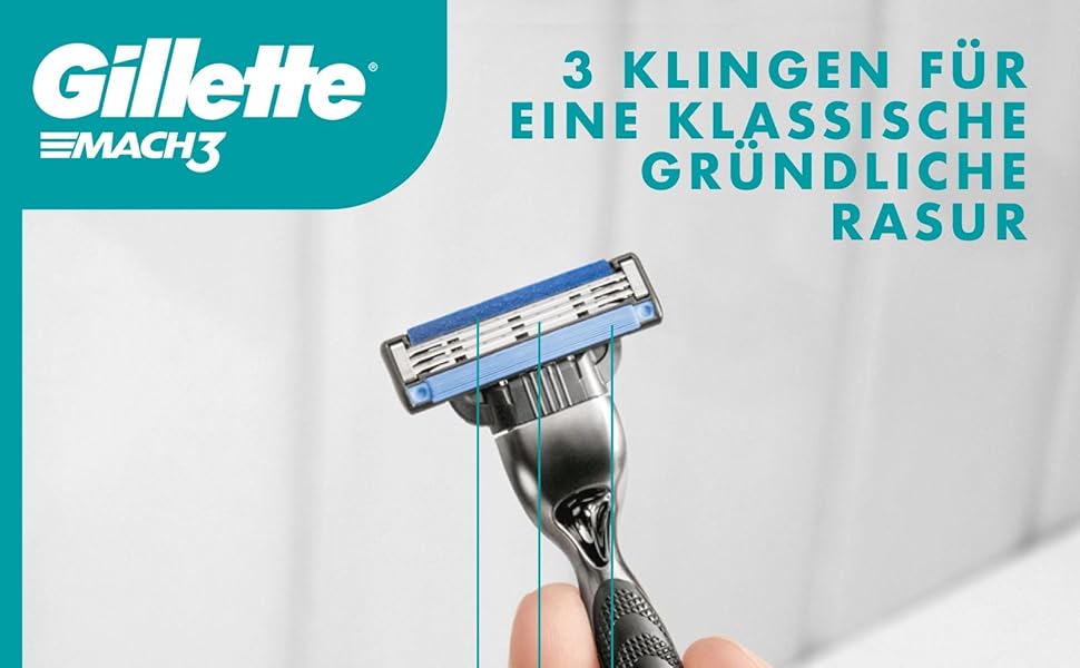 Смінні касети для бритви Gillette Mach 3 для чоловіків, сині, 20 шт
