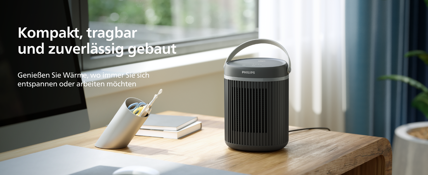 Керамічний тепловентилятор-товпіль Philips Smart 5000 серії, 2000 Вт, чорний