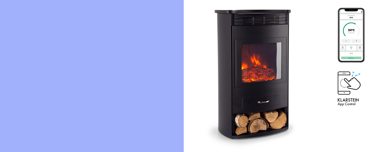 Електричний масляний радіатор Klarstein Thermaxx 2500 - опалення, 2500 Вт, 5-35°C, LED-дисплей, таймер, ролики, білий/чорний