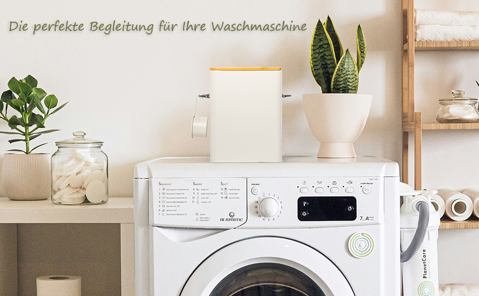 Контейнер для порошку 6.5л з дозатором, коробка для порошку, контейнер для корму, ящик для печива, кавових зерен, тваринного корму (Бежевий)