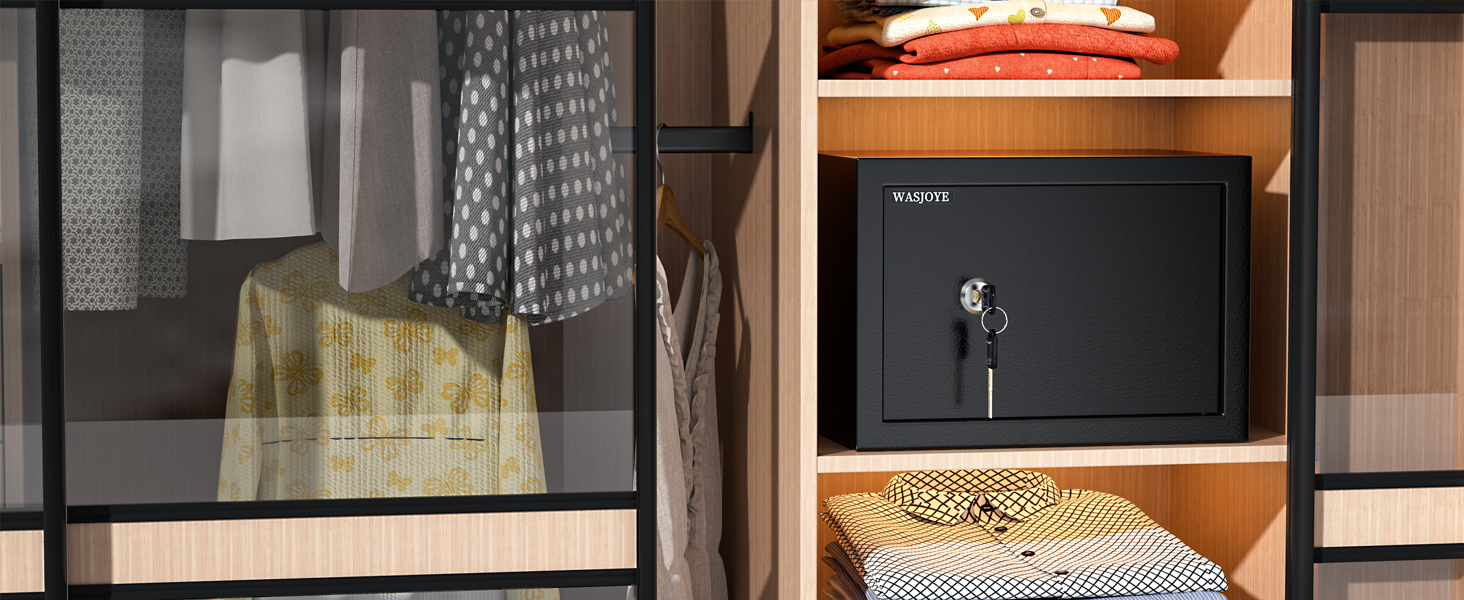 Сейф настінний Safe Tresor WASJOYE з ключем 19L для грошей, коштовностей, документів (25x35x25 см)