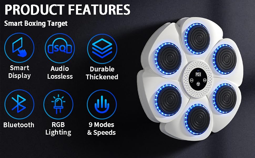 Машина для боксу DriveNova з LED-підсвіткою та Bluetooth - музична машина для боксу для дорослих та дітей, 9 швидкостей