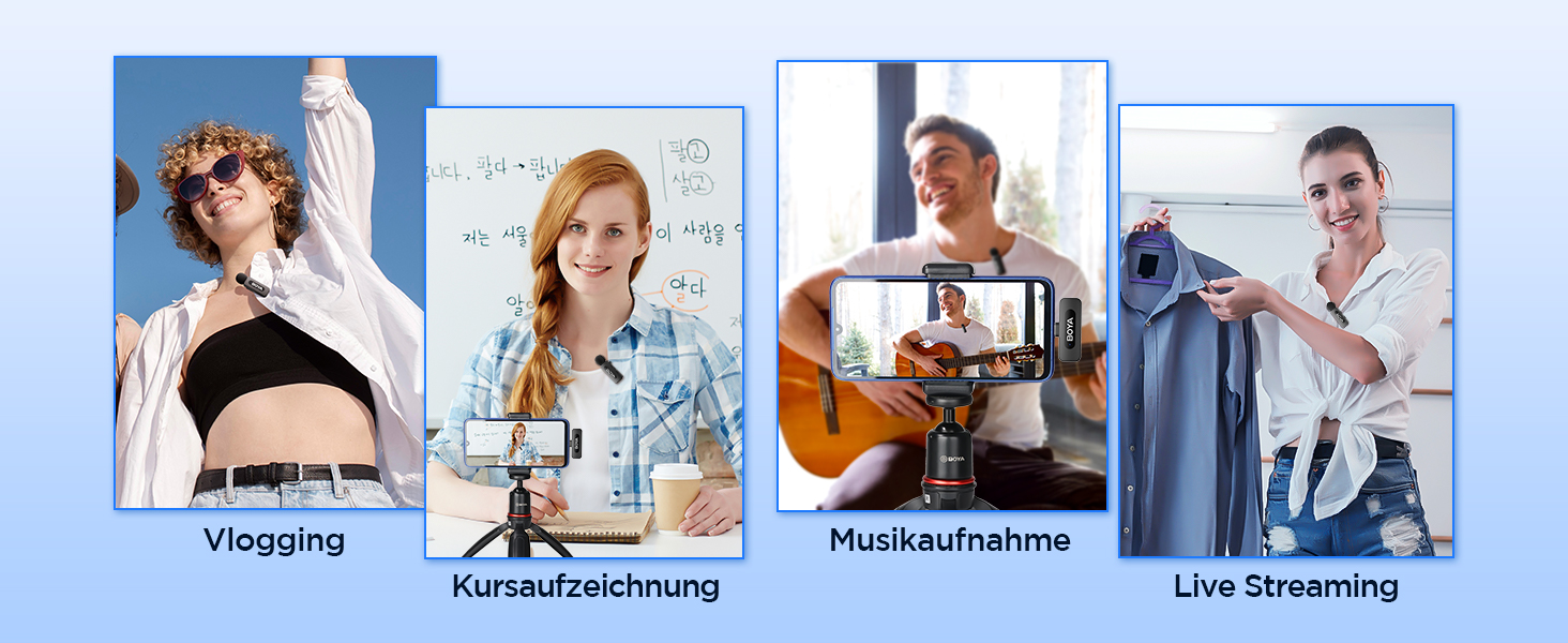 Мікрофон BOYA BY-V10 USB-C: Бездротовий мініатюрний мікрофон з шумозаглушенням для Android, смартфонів, ноутбуків, YouTube, подкастів, Facebook, Vlogging