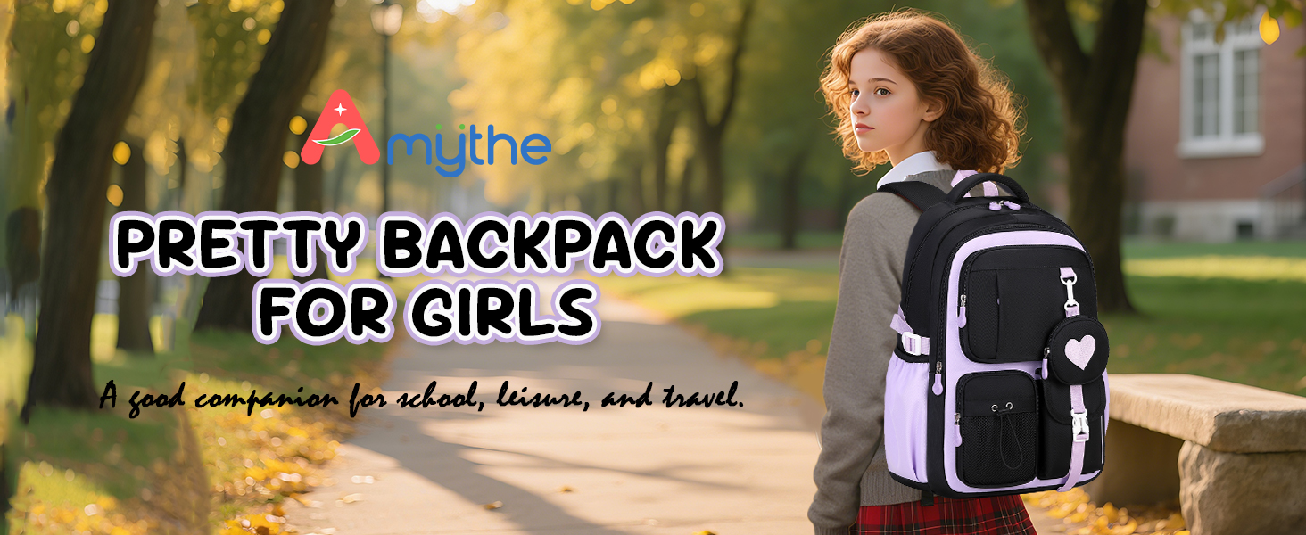 Шкільний рюкзак для дівчаток 1-5 класів з милим брелоком, стильний рюкзак для школи та подорожей, чорний