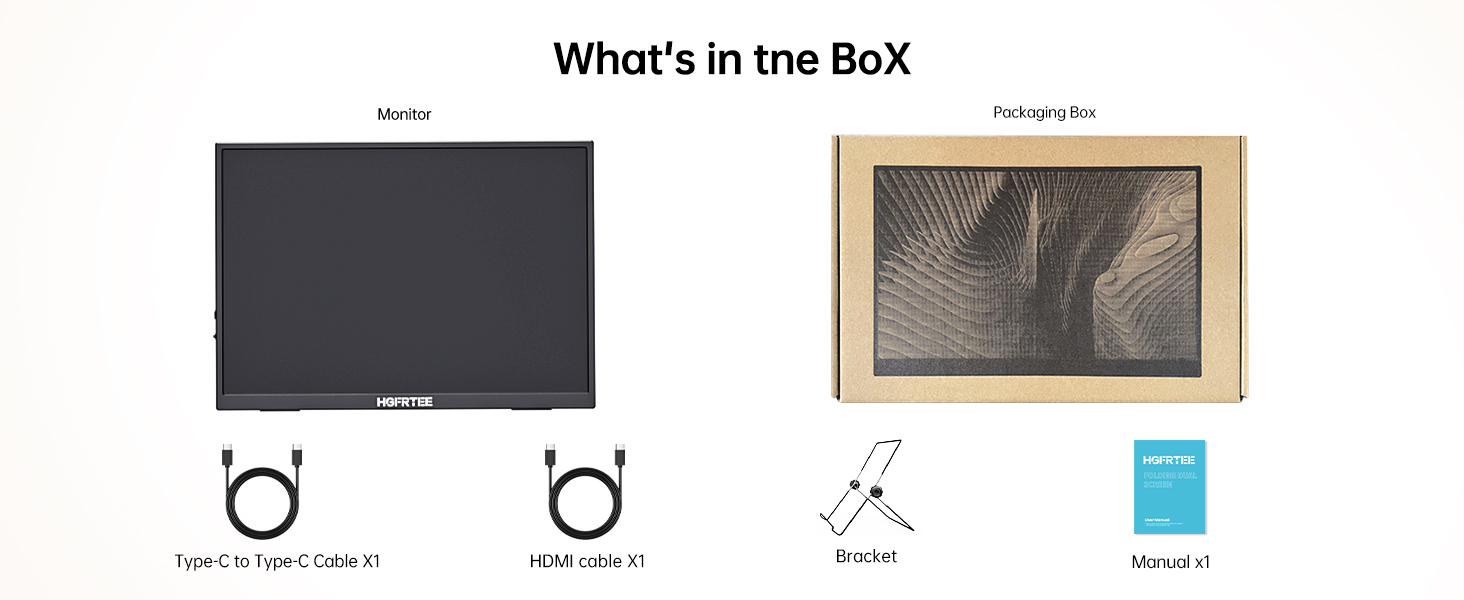 Портативний монітор 12.3 дюйма, FHD 1920x1280, IPS без відблисків, sRGB 100%, 60Hz, динаміки, USB-C, Mini-HDMI, VESA, для Windows/macOS, ігор та роботи (без сенсорного екрану)