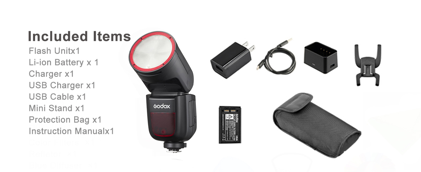 Спалах Godox V1N для Nikon: потужний, швидкий, з Li-Ion акумулятором, 76 Вт, TTL, HSS 1/8000, 480 спахів, перезарядка 1.5с