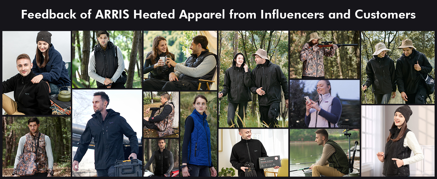 Електрична жилетка ARRIS з підігрівом, універсального розміру, блакитна - для туризму, кемпінгу, гольфу