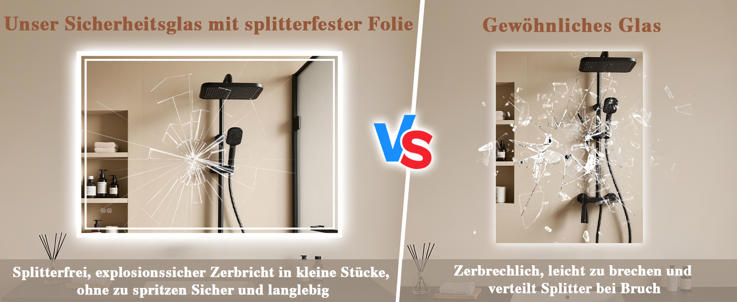 Дзеркало для ванної кімнати з підсвічуванням LED, антизапітніння, сенсорний вимикач, регулювання яскравості, 3 кольори світла, овальне, 50x70 см