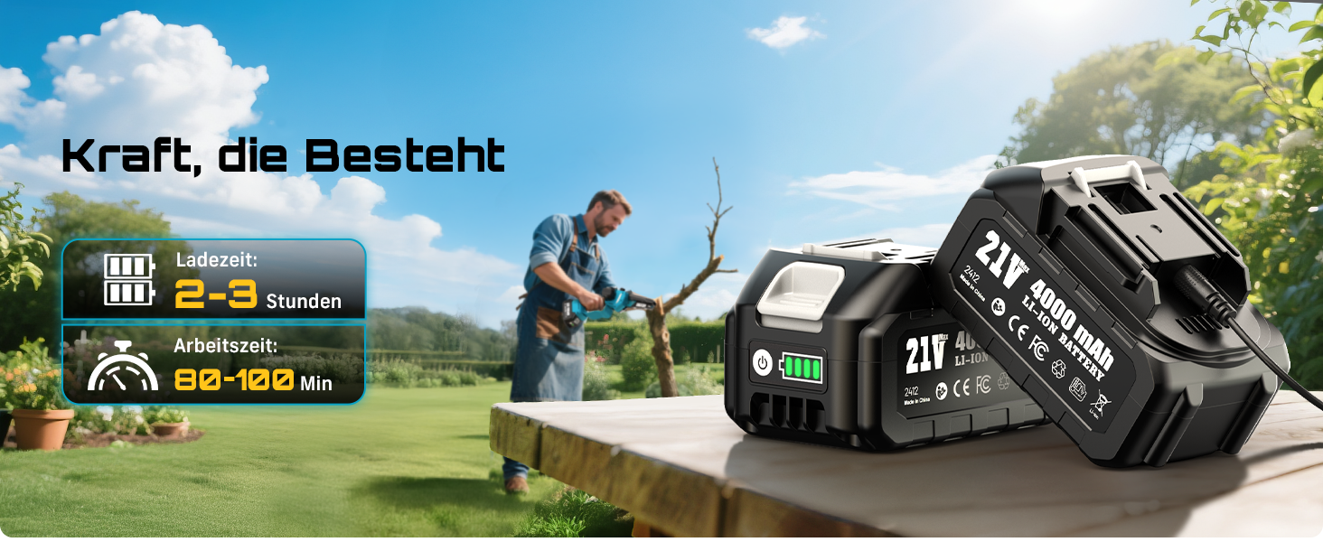 Акумуляторна міні-пила SEESII 6 дюймів (8000mAh) з автоматичною змащенням та запасним ланцюгом - для стрижки гілок та дерева