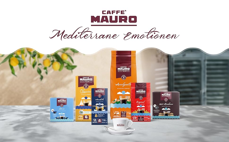 Кава в зернах Caffè Mauro Torrefazione 100% Арабіка, середній обсмаження, інтенсивність 5/10, Італія, 1 кг