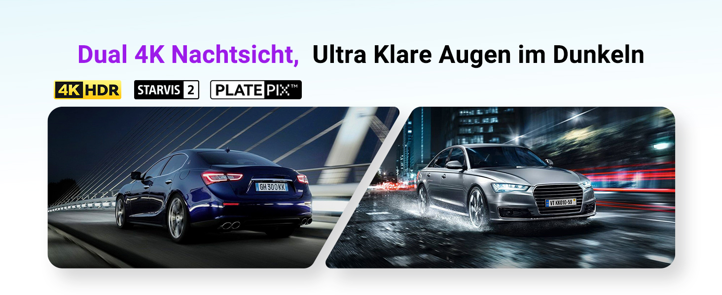 Автомобільний відеореєстратор VANTRUE S1 PRO MAX 4K + 4K з двома камерами (передня та задня), Sony STARVIS 2, нічна зйомка HDR, 24Гдн режим паркування, 5.8ГГц Wi-Fi, GPS, ADAS, підтримка LTE та карт пам'яті до 1ТБ