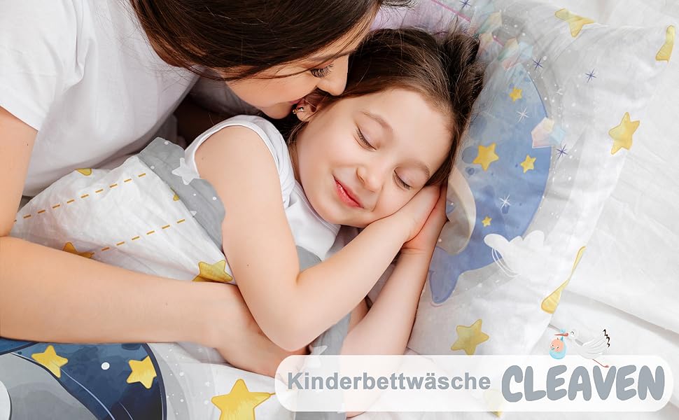 Дитяча постільна білизна CLEAVEN 100x135 см | 100% бавовна, м'яка та дихаюча | Для комфортного сну | Змінний малюнок пінгвіна | CLEAVEN Pinguin 006