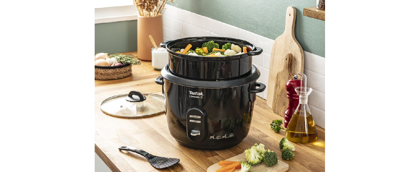 Мультиварка Tefal RK8121 45 в 1: Режимів приготування, LCD-дисплей, 5л, нержавіюча сталь, книга рецептів
