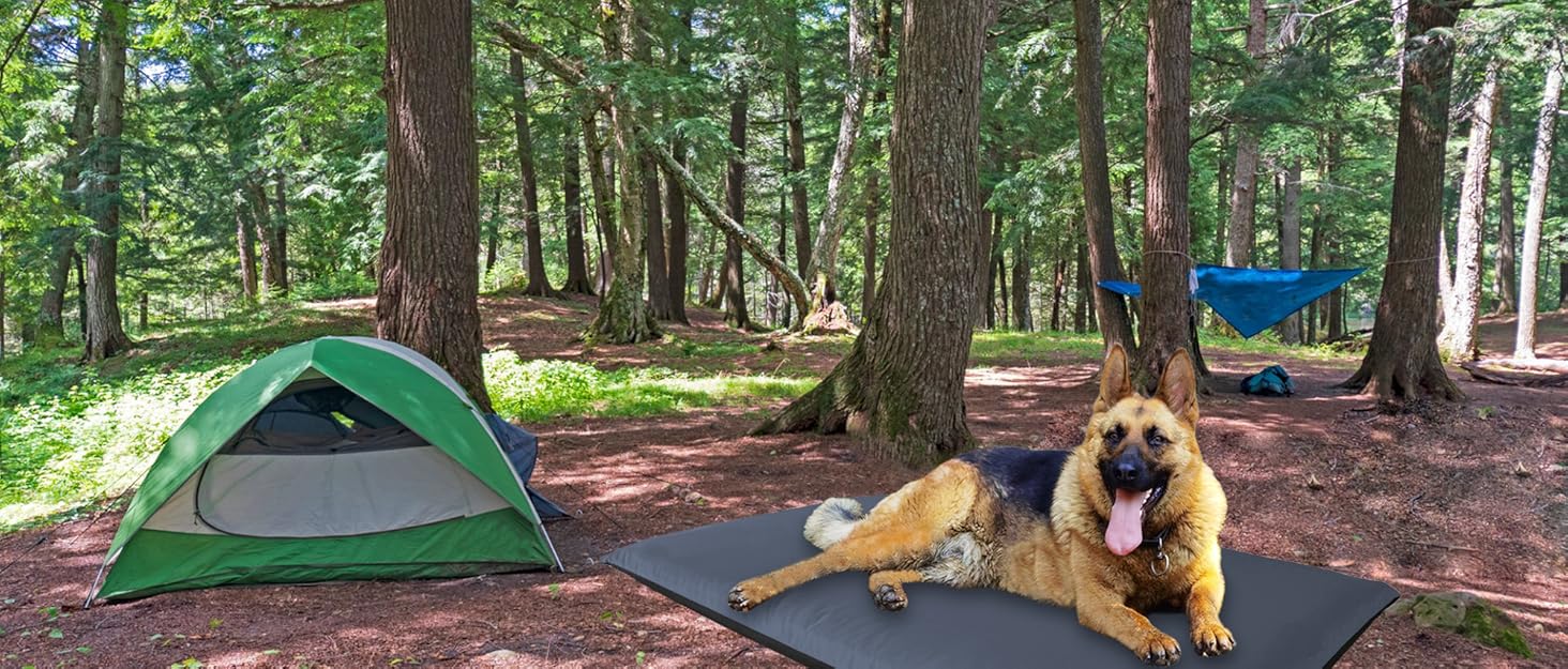 Водонепроникний килимок для собак Outdoor 110 x 68 см, ковдра для собак, миється, килимок для собак для подорожей, кемпінгу, графітовий колір