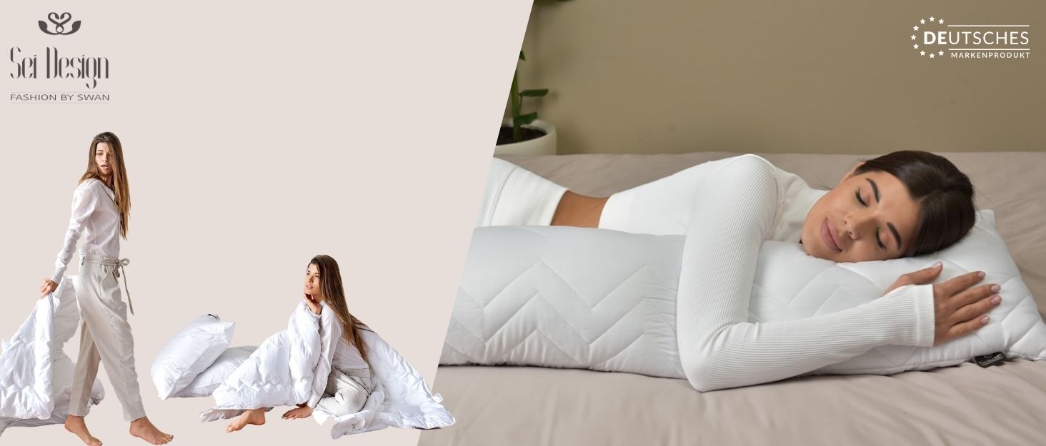 U-подібна подушка для вагітних та годування sei Design XXL, подушка для сну на боці для підтримки спини та стегон, колір taupe, стібана