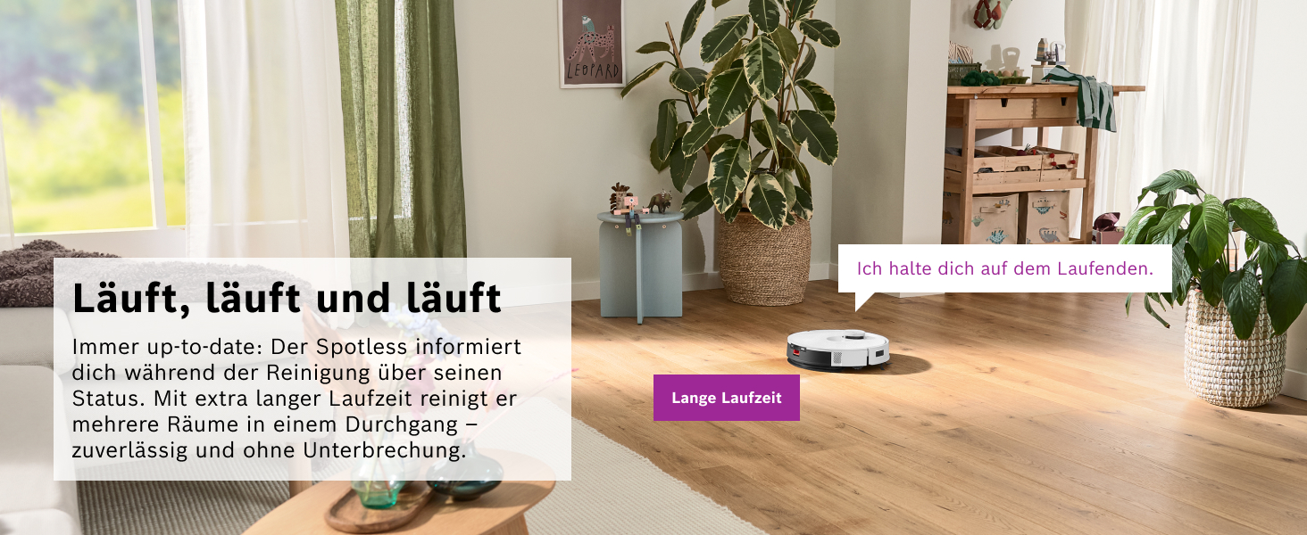 Робот-пилосос Bosch Spotless BCRD1W з функцією миття, 11000 Па, білий