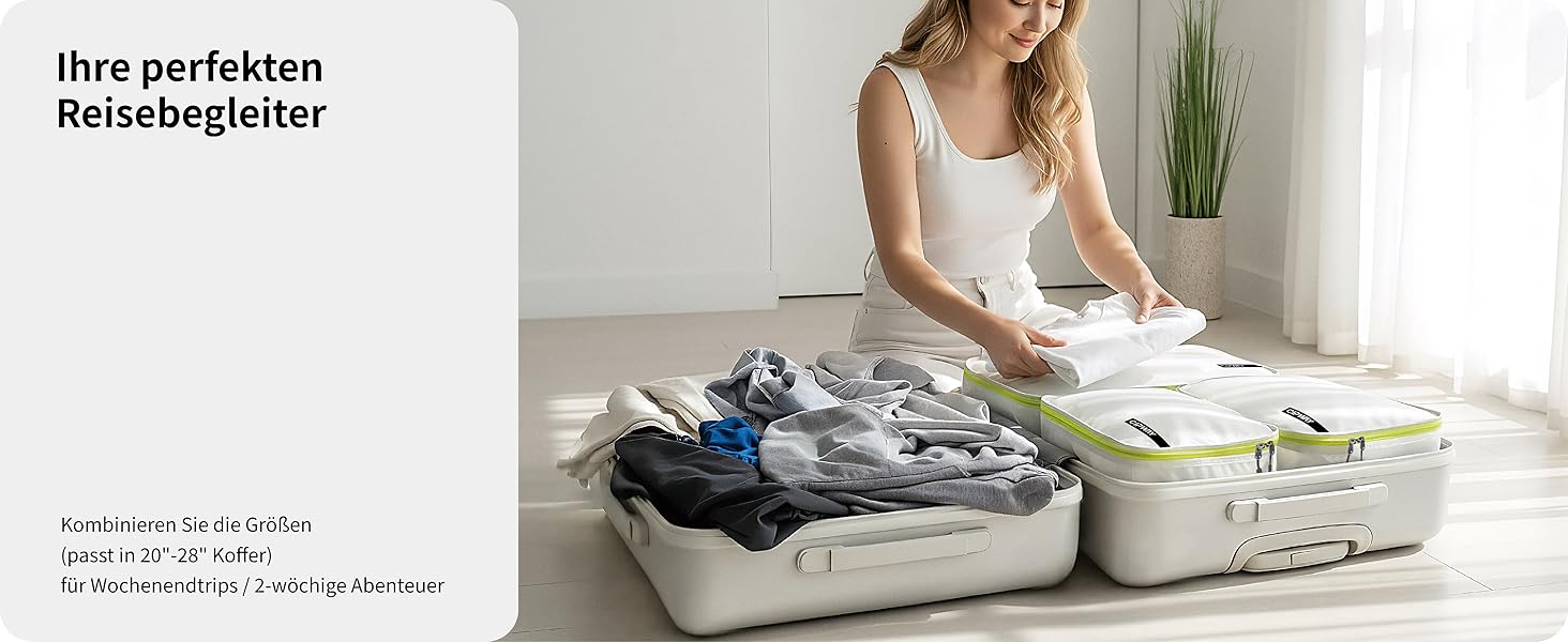 Органайзер для валізи Cipway: 5-ти частинний набір кубиків для одягу з нейлону сірого кольору (5шт)