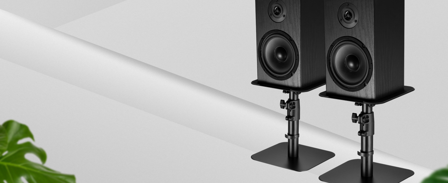 Підставка для колонок RICOO: 2 шт., регульована висота, для ПК, ТВ, студійного обладнання, універсальна, LH069-T
