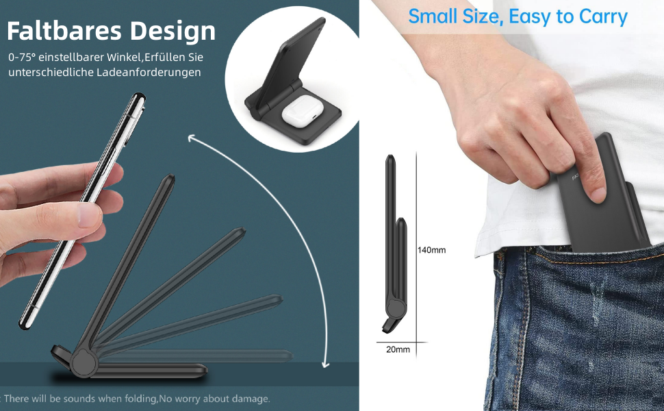 Двопортова бездротова зарядка 20W, сумісна з iPhone 16/15/Pro/14/13/12/SE/AirPods та Samsung, Pixel (білий)