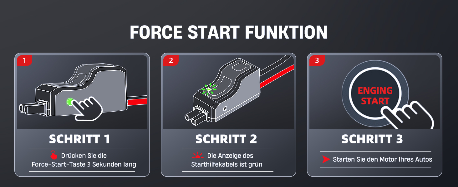 Powerbank для автомобіля з компресором 150PSI ANFLAG 5500A, стартер для бензинових та дизельних двигунів (12.0L), LCD дисплей, LED ліхтарик, подвійний USB, сірий