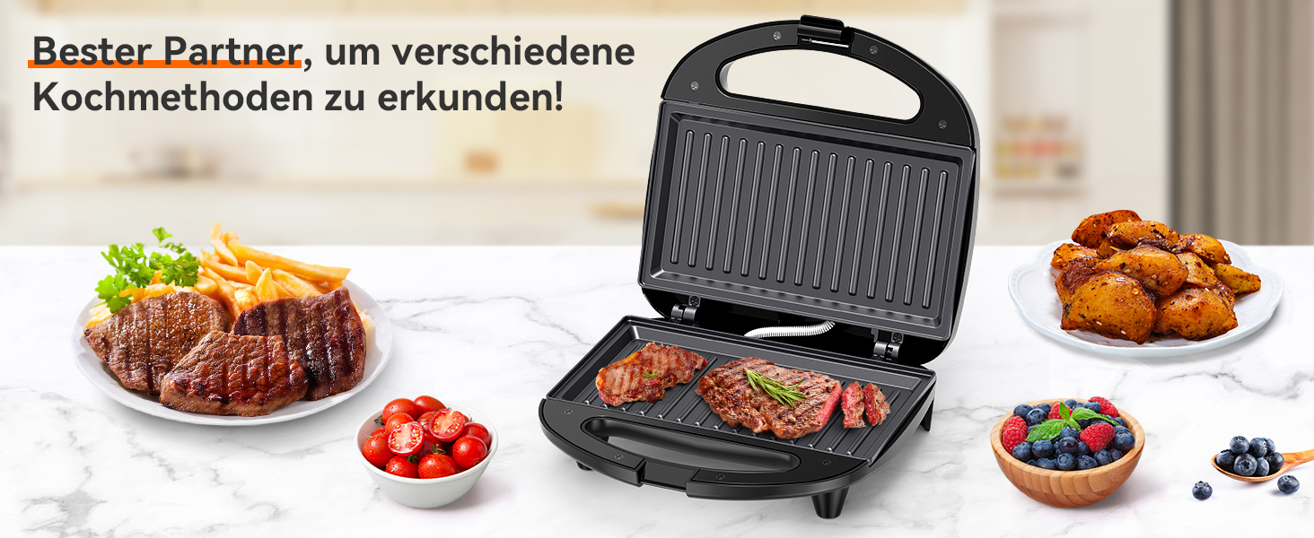 Вафельниця Snailar 750W з антипригарним покриттям, 2 вафельні пластини, для приготування бельгійських вафель