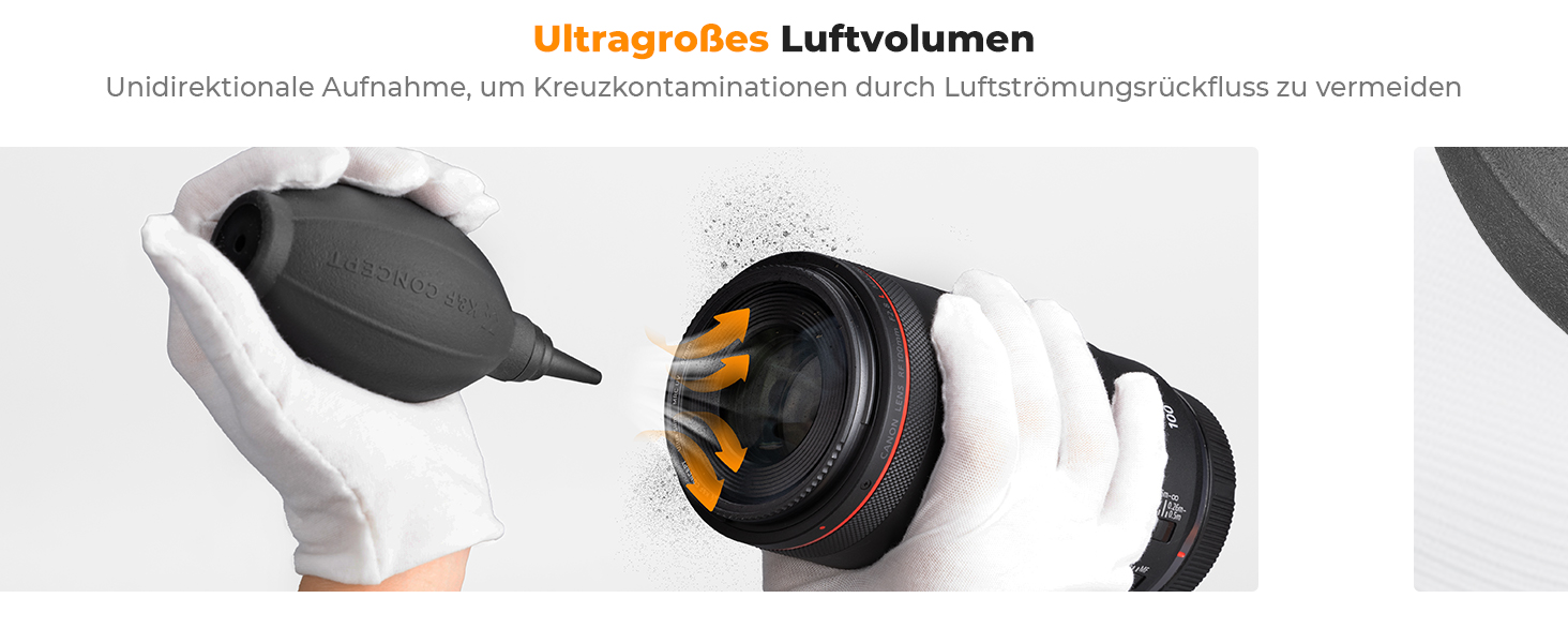 Набір для чищення об'єктивів K&F Concept 3-в-1: для фотоапаратів, об'єктивів, фільтрів, телефонів. Lenspen, щітка, повітряний насос, мікрофібра.