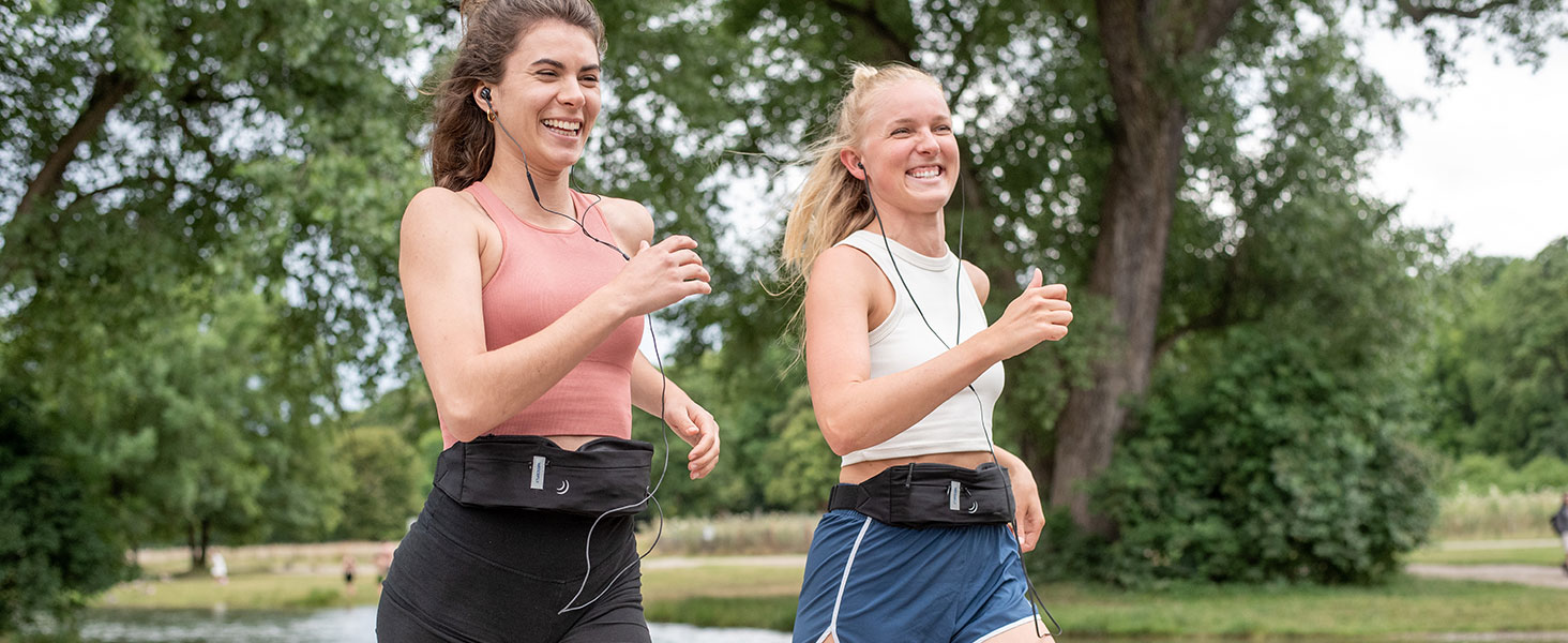 Водонепроникний поясний ремінь Waterfly для телефону: спортивна поясна сумка для бігу, джогінгу, фітнесу, подорожей (чорний)