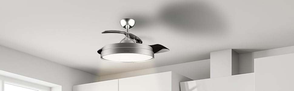 Стеляний вентилятор Cecotec EnergySilence Aero 470: 55W, пульт, діаметр 106 см, 3 лопаті, 3 швидкості, функція обігріву (діаметр 132 см, сірий), нержавіюча сталь