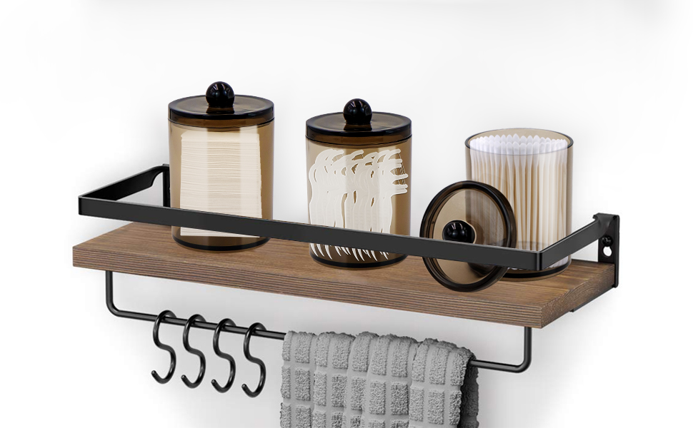 Органайзер для ватних паличок TOKSEO (3 шт.), ватніків, зубної нитки, косметики, чорного кольору