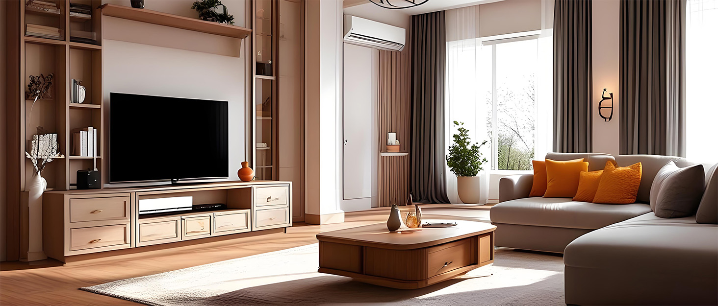Підставка для телевізора Vanconwey Boden TV Ständer для LED/LCD екранів 40-86 дюймів, дерев'яно-металева, до 110lbs, VESA 600x400mm, горіх (VC-Z1818)