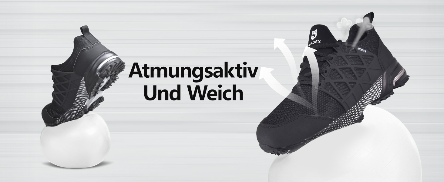 Робочі черевики SUADEX: дихаючі, з металевим носком, для чоловіків та жінок, чорні, розміри 37-48 EU