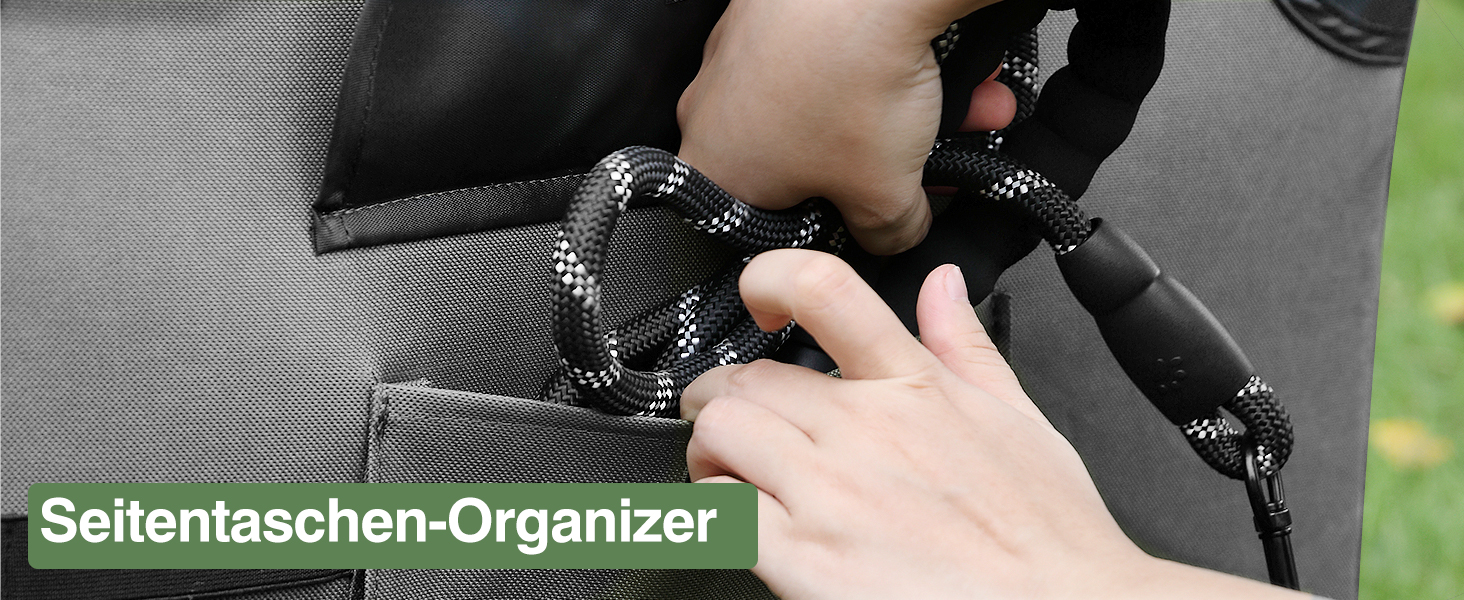 Складана переноска для собак середніх порід, 76x54x54 см, зелена/сіра