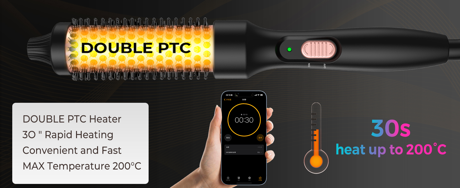 UKLISS Стайлер для волосся 6-в-1 Airbrush | Професійний набір Air Styler - 1000W | Фен-щітка, плойка, фен, для локонів, об'єму та випрямлення (Рожеве золото)