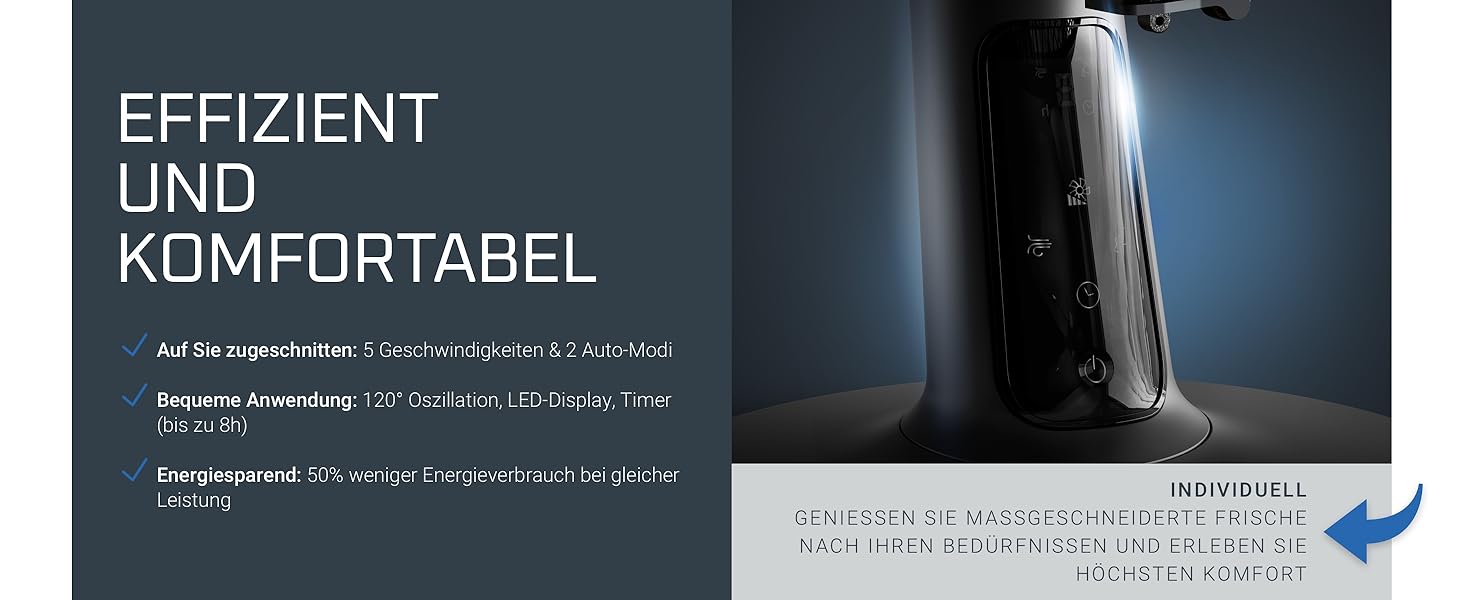 Вентилятор Rowenta Turbo Silence Extreme+ - тихий, потужний, 4 швидкості, автоматичне гойдання, білий, VU2731