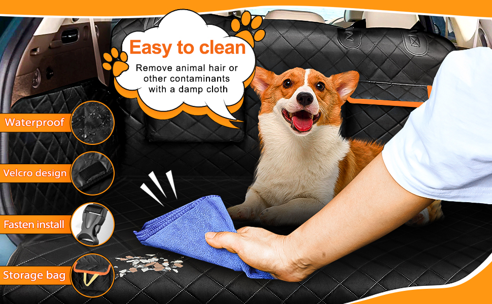 Захист для багажника автомобіля для собак з боковими та захистом краю - універсальний килимок для багажника, водовідштовхувальний та стійкий до подряпин. Підходить для SUV, Van та Kombi