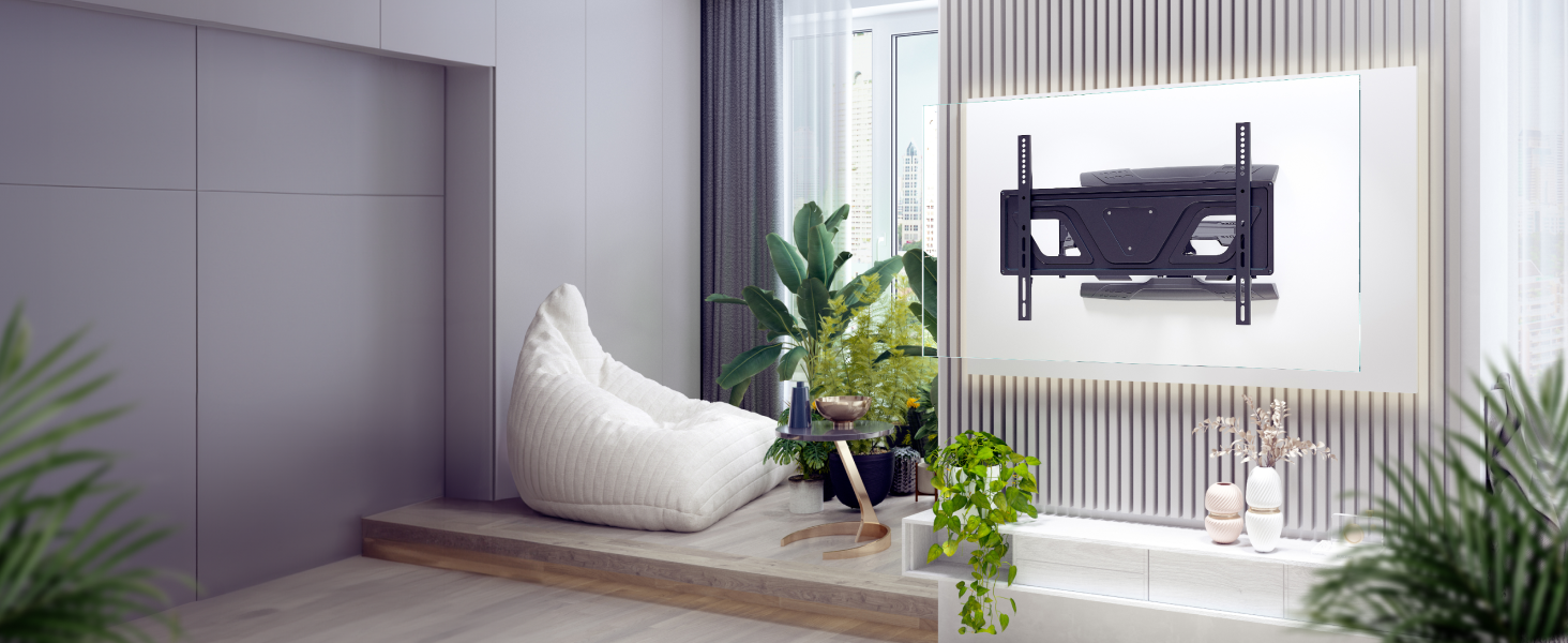 Кріплення для телевізора RICOO S9564: універсальний настінний тримач для телевізорів 40-75 дюймів (VESA 600x400, до 45 кг) з можливістю нахилу та повороту