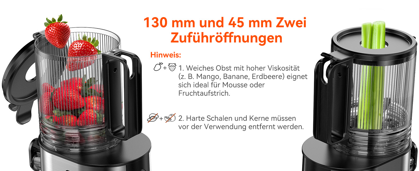 Соковитискач CelerySpec Slow Juicer - переможець тесту, для цілих овочів та фруктів, 130 мм, 1.8л, BPA-free, 250W, з функцією зворотного ходу, нержавіюча сталь, чорний